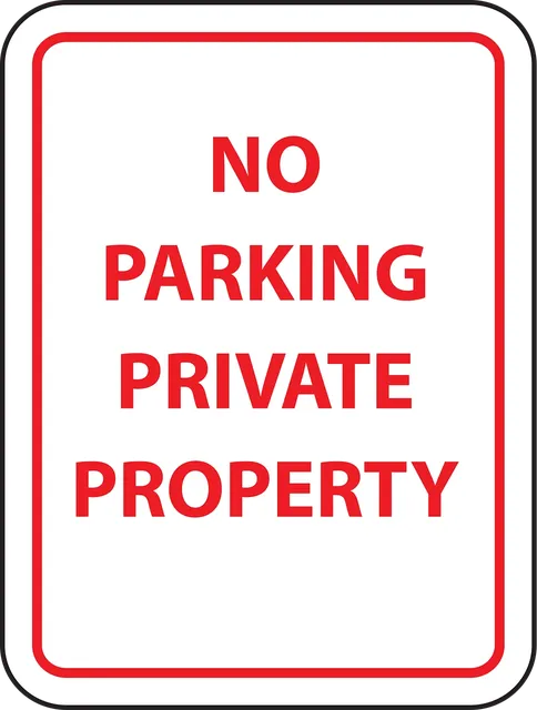 Blechschild Auto Volvo parking only graues Metallschild 46x10 Wanddeko tin sign