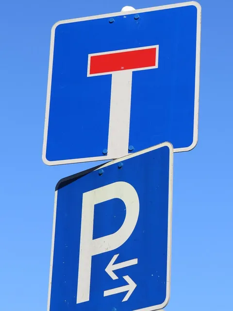 Blechschild Auto Kombi Parking only blaues Metallschild 20x30 Wanddeko tin sign