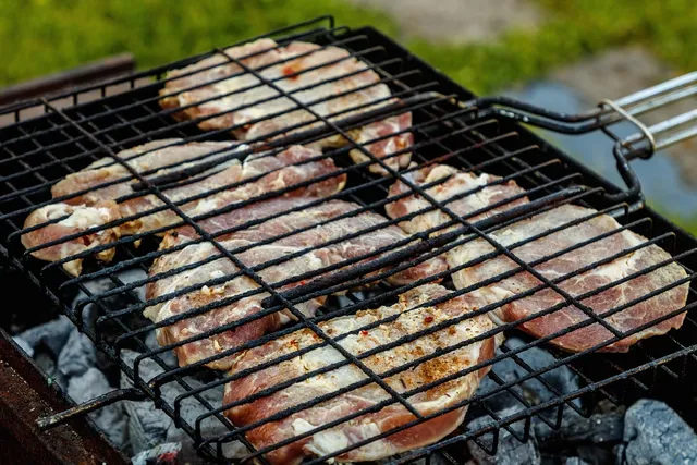 Fun Bilderrahmen BBQ Fresh cooked Meat frisch gegrilltes fleisch 