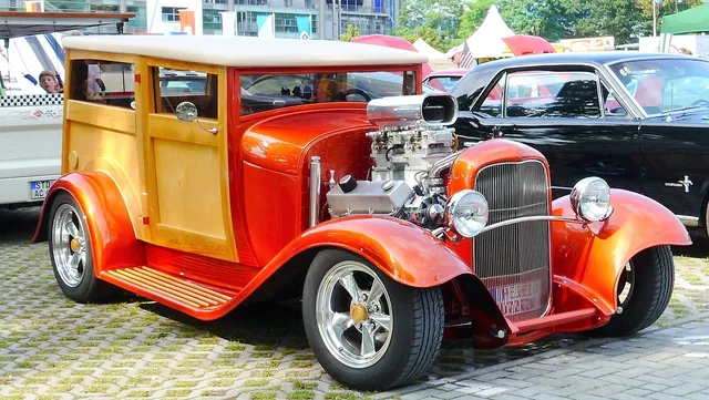 Fun Bilderrahmen Auto my garage my rules hot rod Rahmen 20x30 cm Deko 