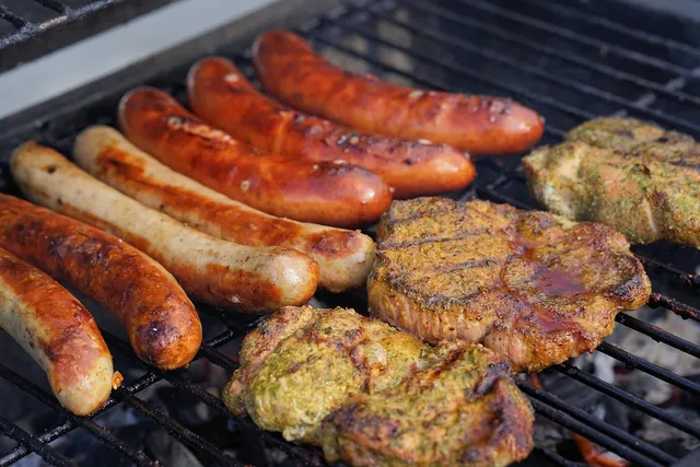 Blechschild Dads BBQ grill barbeque