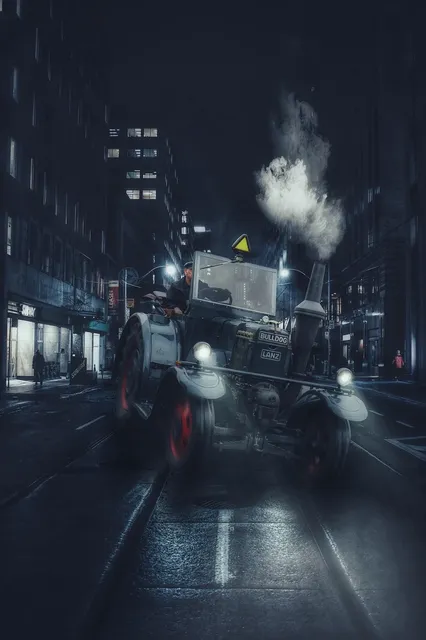 Blechschild Spruch Mein Traktor tropft nicht er markiert! Metallschild Wanddeko 