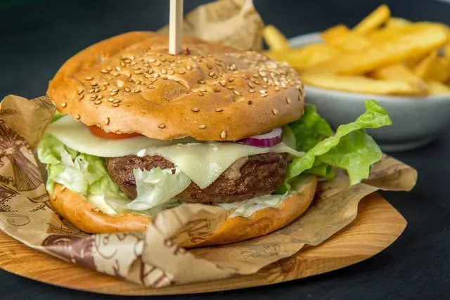 Blechschild Homestyle Hamburgers Drive Metallschild Wanddeko 20x30 cm tin sign