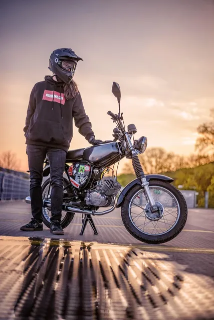 Blechschild Biker Code:ohne bike ist überhaupt kein leben Schild aus Blech